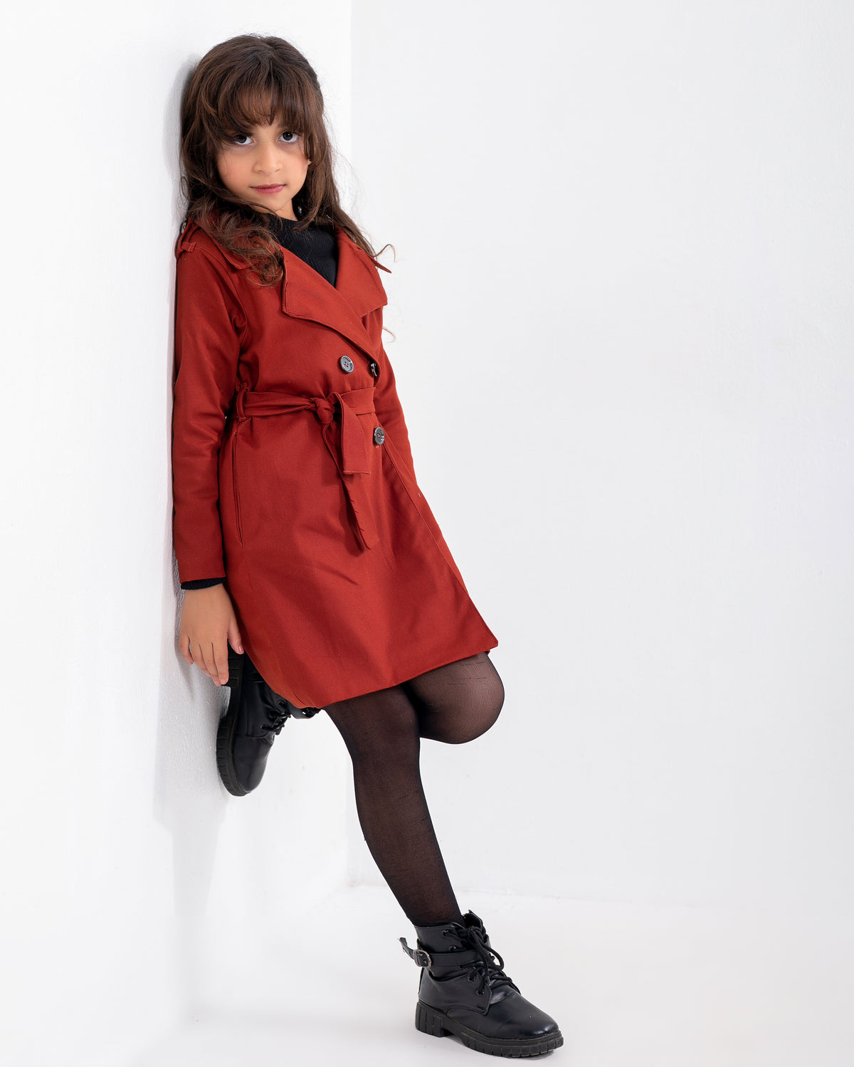 Trench coat camel-kids