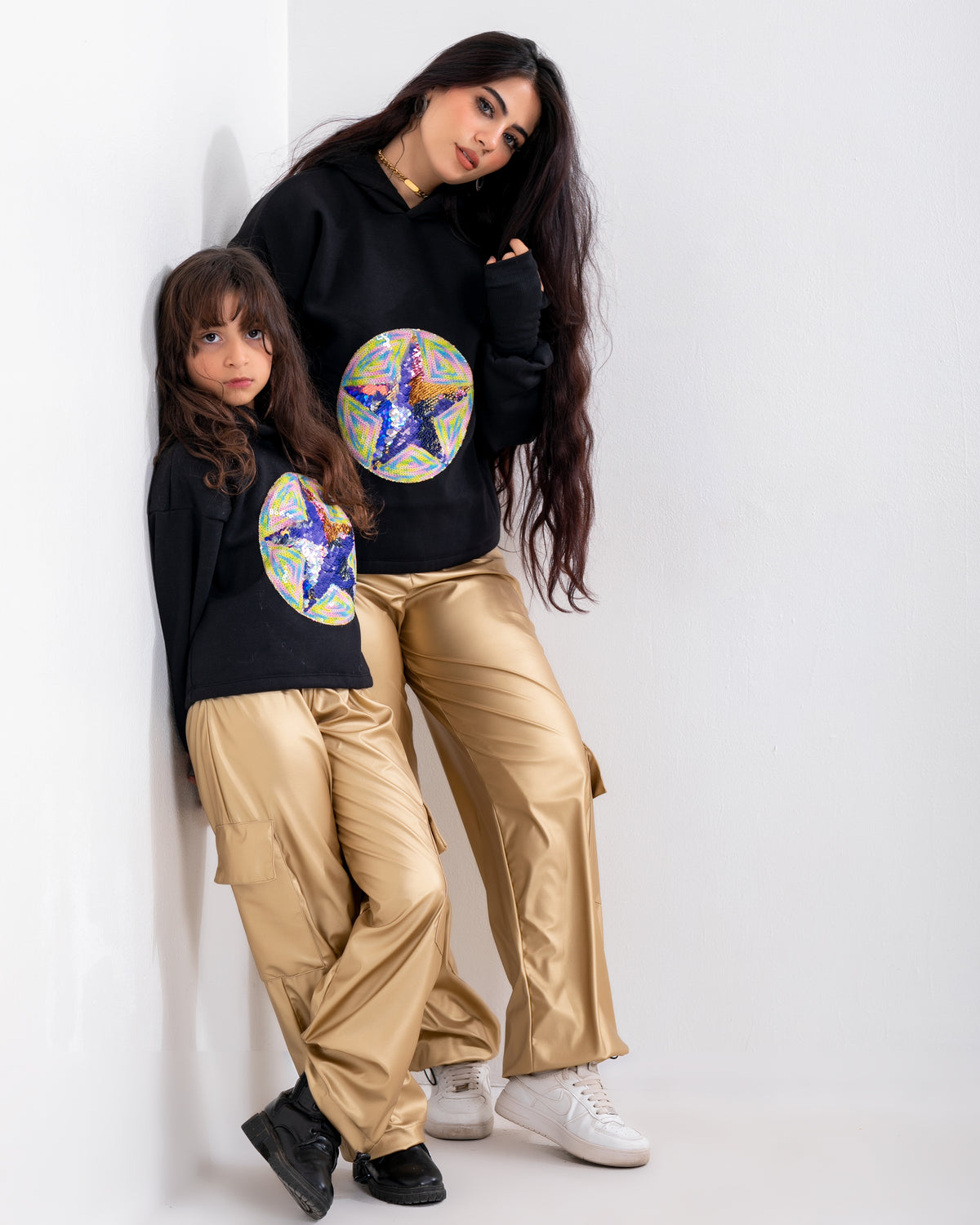 Golden leather cargo-kids